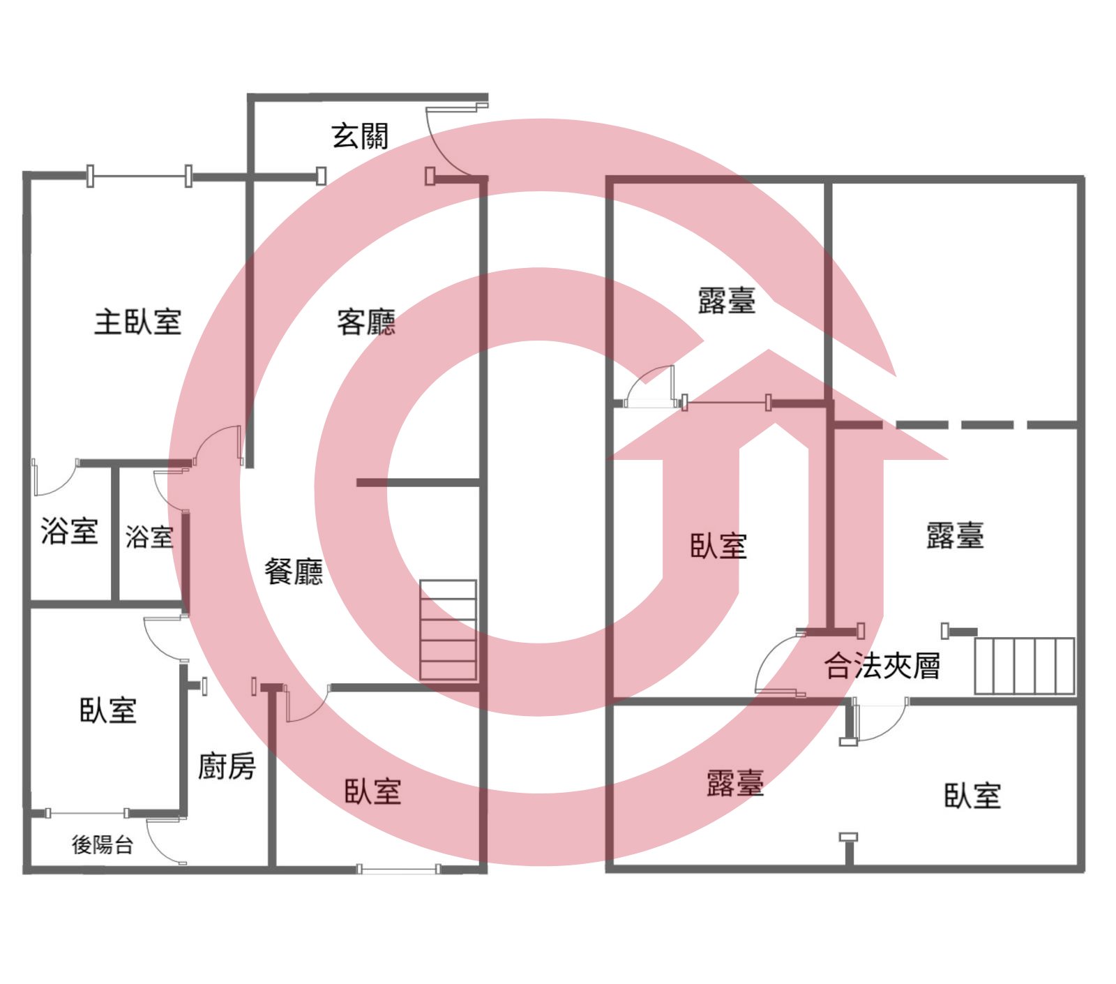 環中愛樂尊榮頂樓樓中樓五房大空間平車 第 2 張