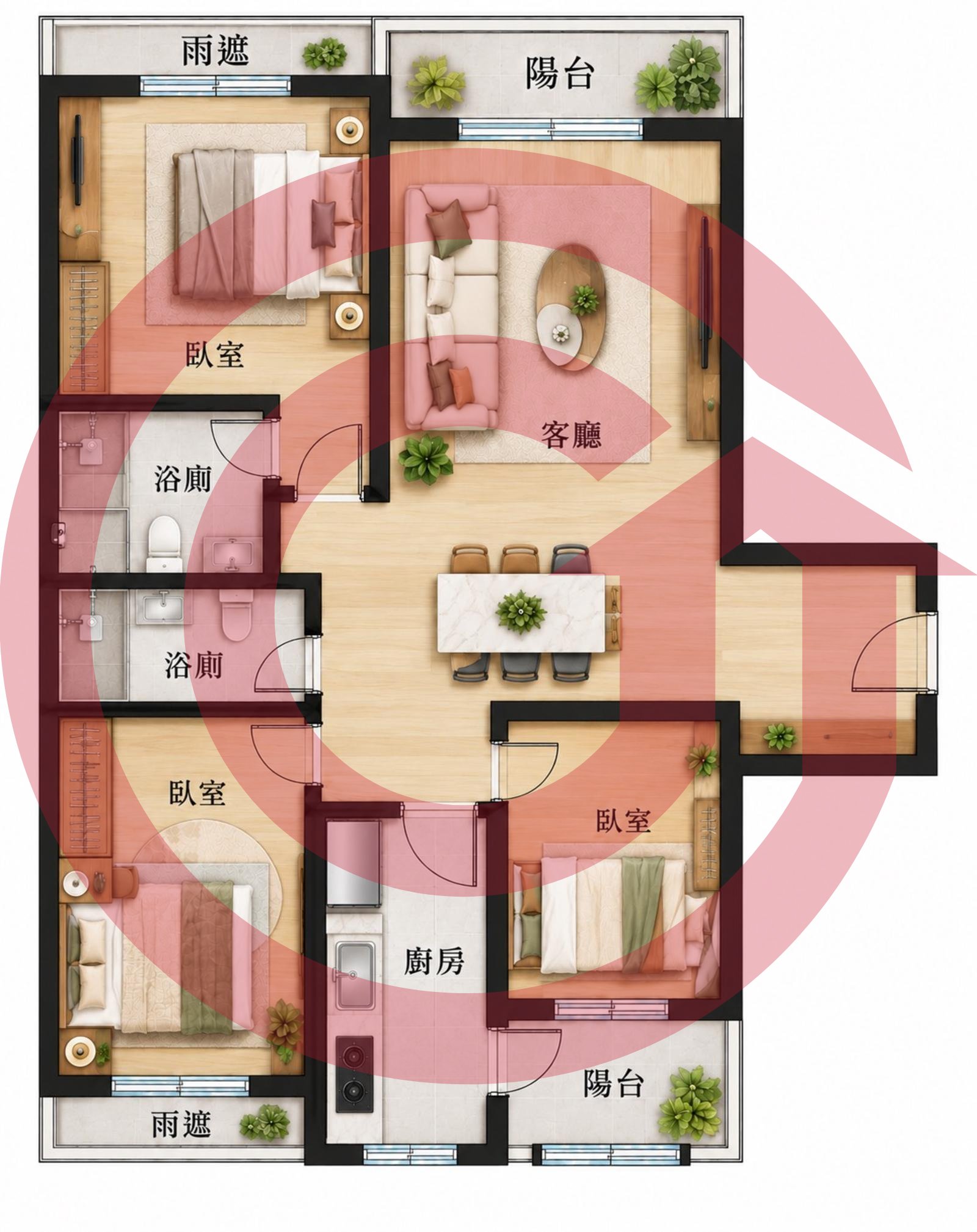 捷運G09站益展城心三房車 第 2 張